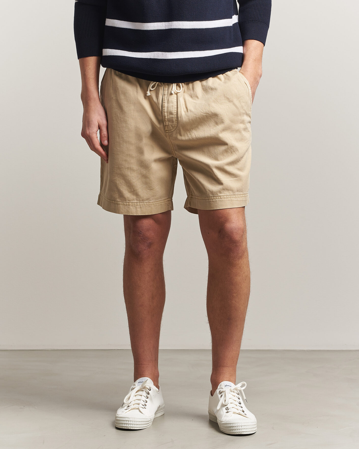 Hombres | Pantalones cortos | GANT | Regular Fit Sunfaded Drawstring Oat Beige