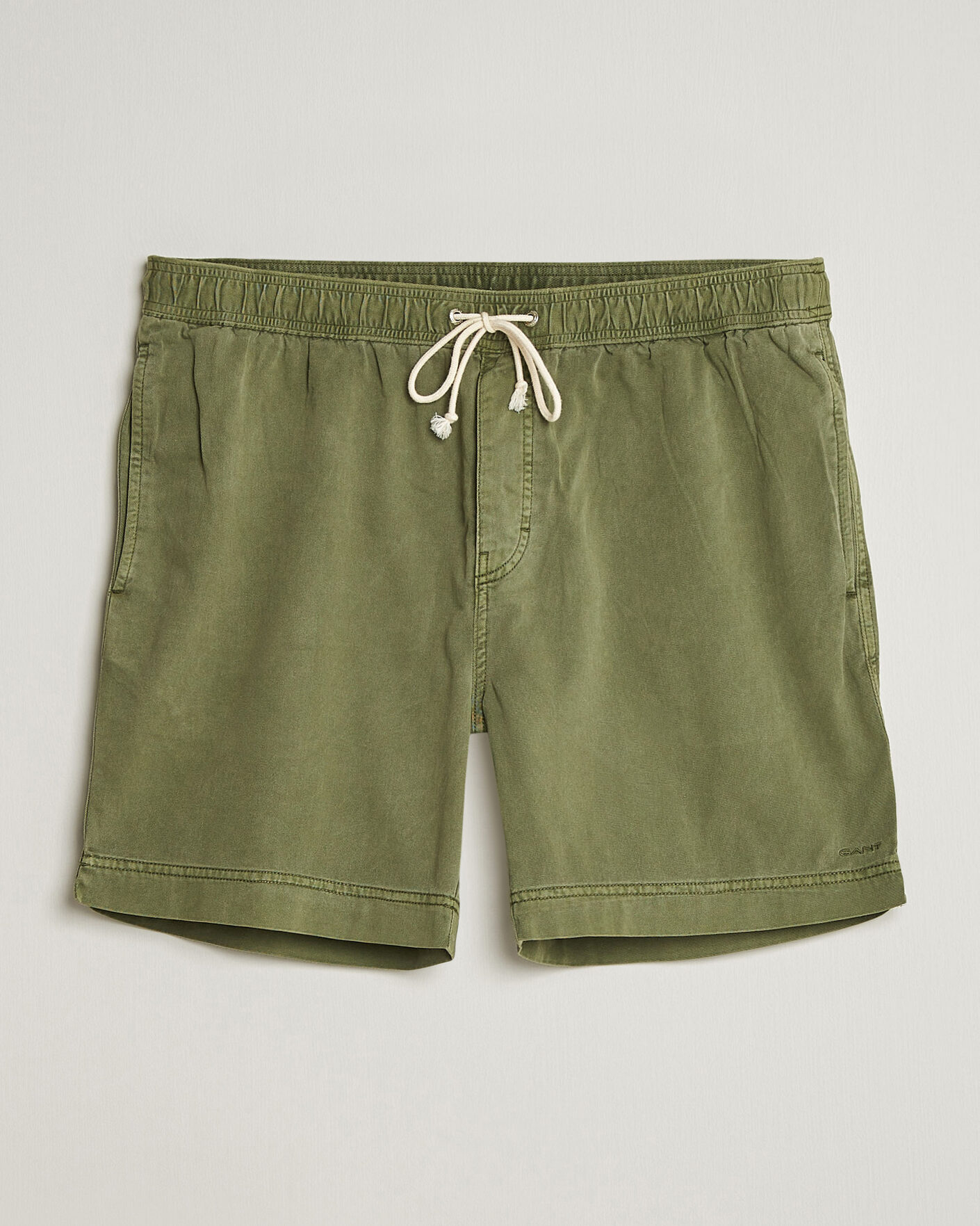 Hombres | Pantalones cortos | Gant | Regular Fit Sunfaded Drawstring Dry Herb Green
