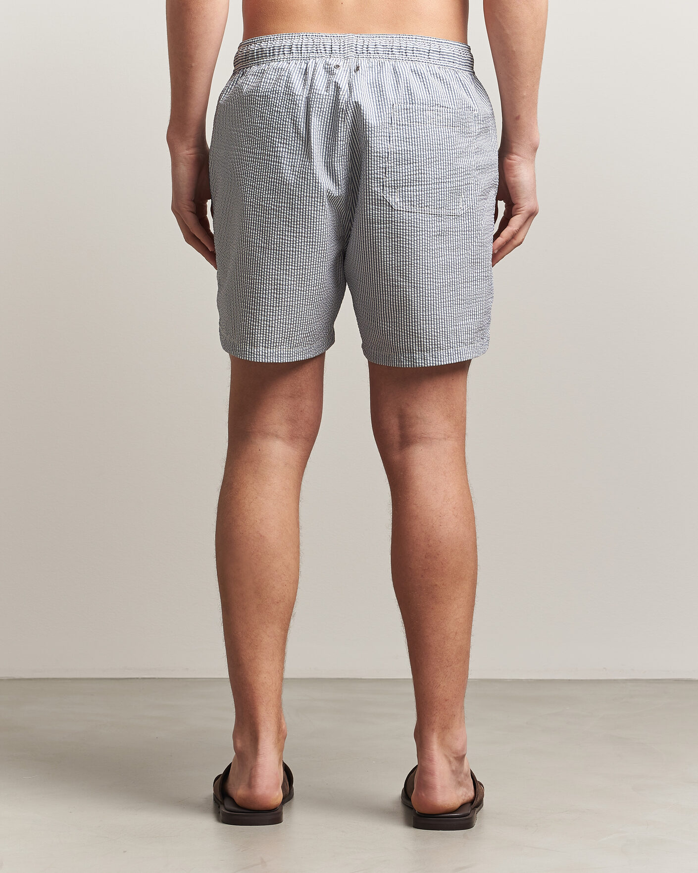 Hombres | Bañadores | Gant | Seersucker Striped Swimshorts Vintage Blue