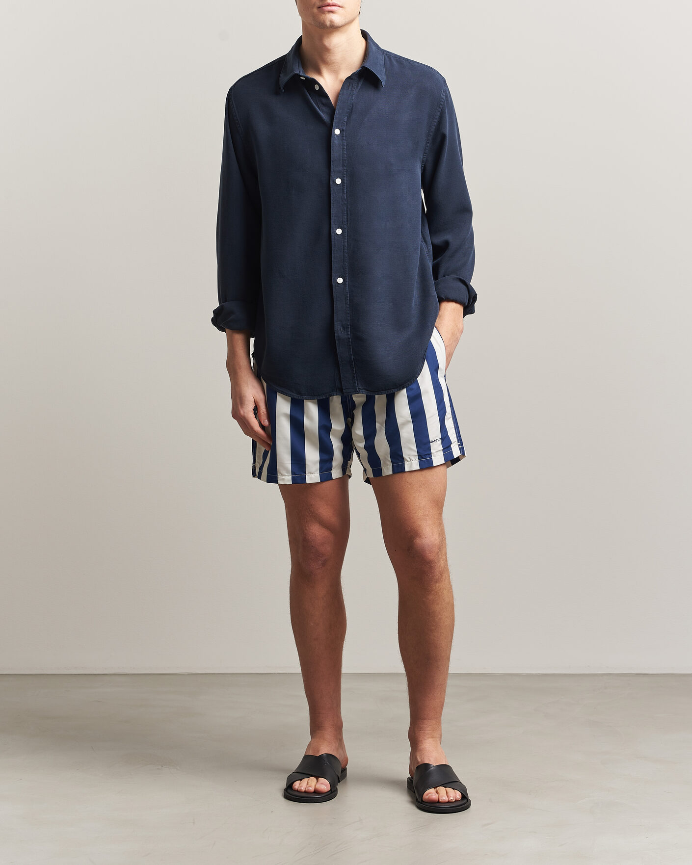 Hombres | Bañadores | GANT | Blockstriped Swimshorts Rich Navy