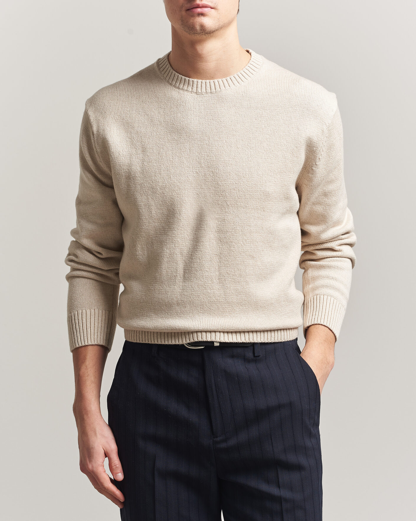 Hombres | Jerséis y prendas de punto | Gant | Cotton/Cashmere Knitted Sweater Seed Melange