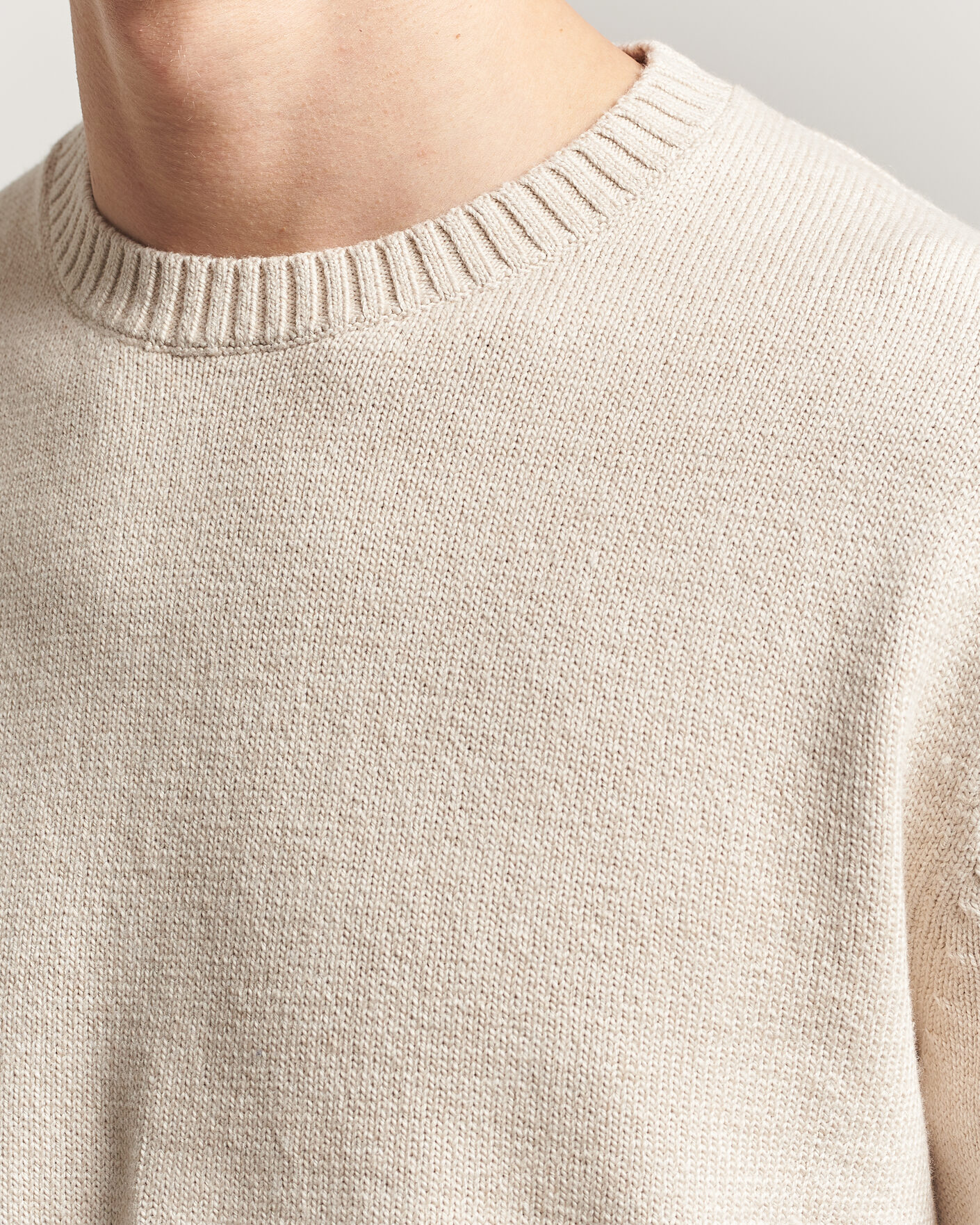 Hombres | Jerséis y prendas de punto | Gant | Cotton/Cashmere Knitted Sweater Seed Melange