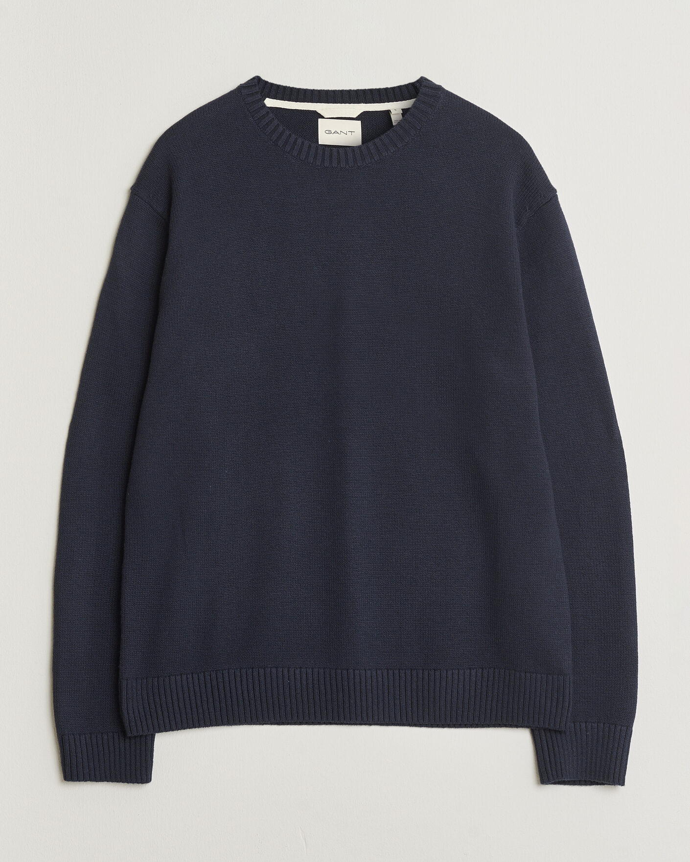 Hombres | Jerséis y prendas de punto | Gant | Cotton/Cashmere Knitted Sweater Evening Blue