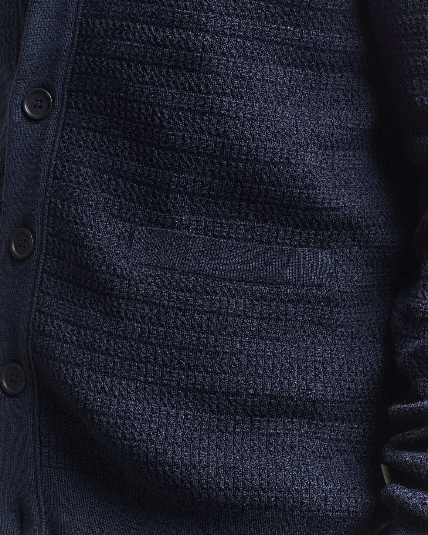 Hombres | Jerséis y prendas de punto | Gant | Heavy Knitted Shawl Collar Cardigan Evening Blue