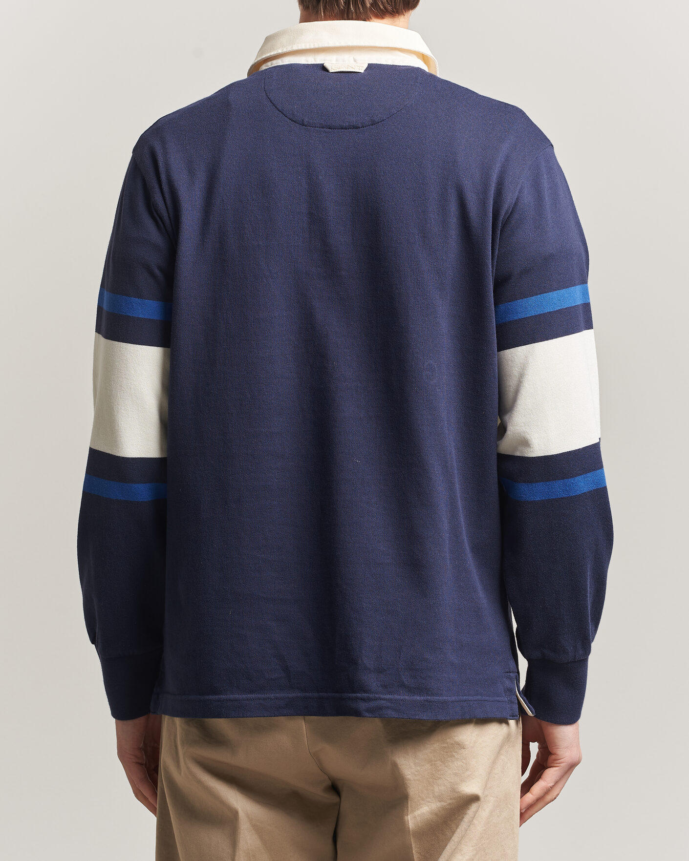 Hombres | Jerséis y prendas de punto | Gant | Striped Rugger Evening Blue