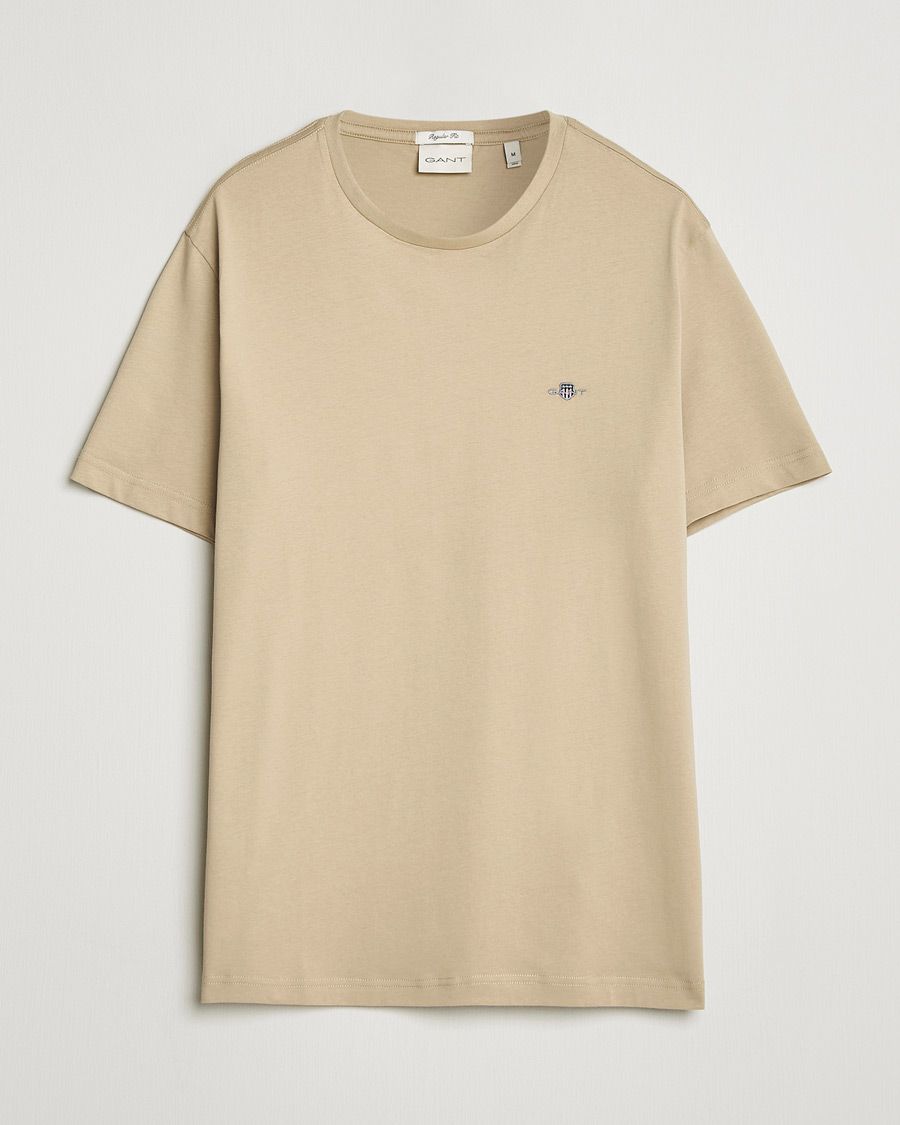 Hombres | Camisetas | Gant | The Original T-Shirt Oat Beige