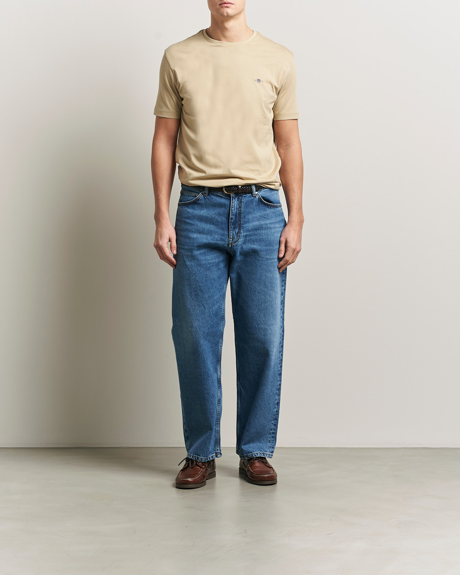 Hombres | Camisetas | Gant | The Original T-Shirt Oat Beige