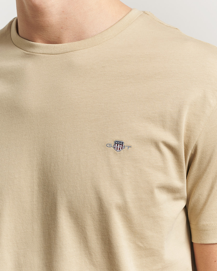 Hombres | Camisetas | Gant | The Original T-Shirt Oat Beige