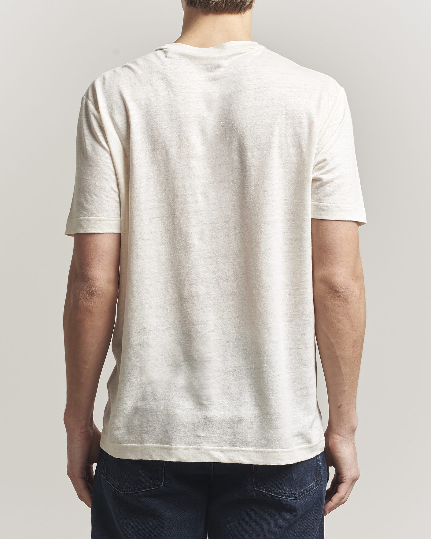 Hombres | Camisetas | Gant | Linen T-Shirt Creamed White