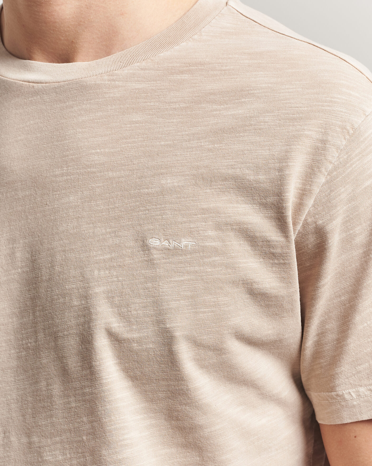 Hombres | Camisetas | Gant | Washed Slub T-Shirt Oat Beige