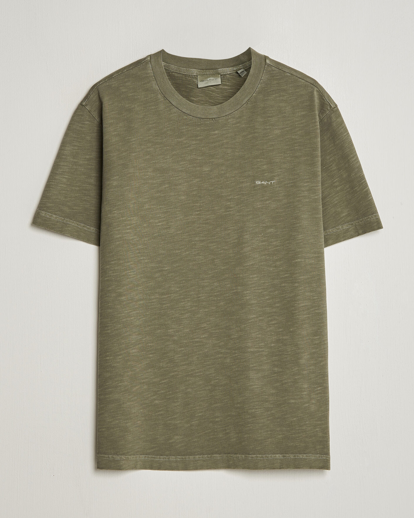 Hombres | Camisetas | Gant | Washed Slub T-Shirt Dry Herb Green