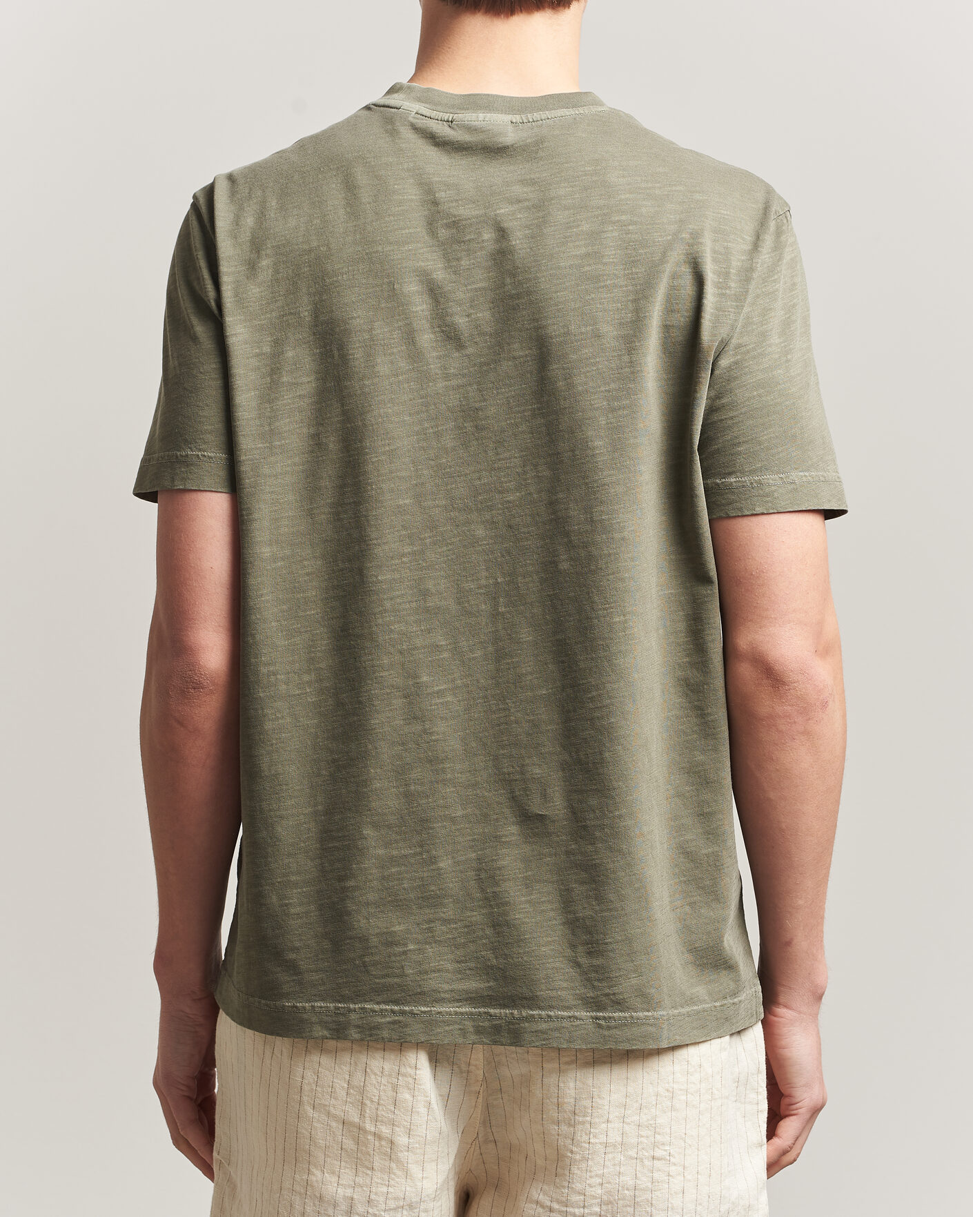 Hombres | Camisetas | Gant | Washed Slub T-Shirt Dry Herb Green