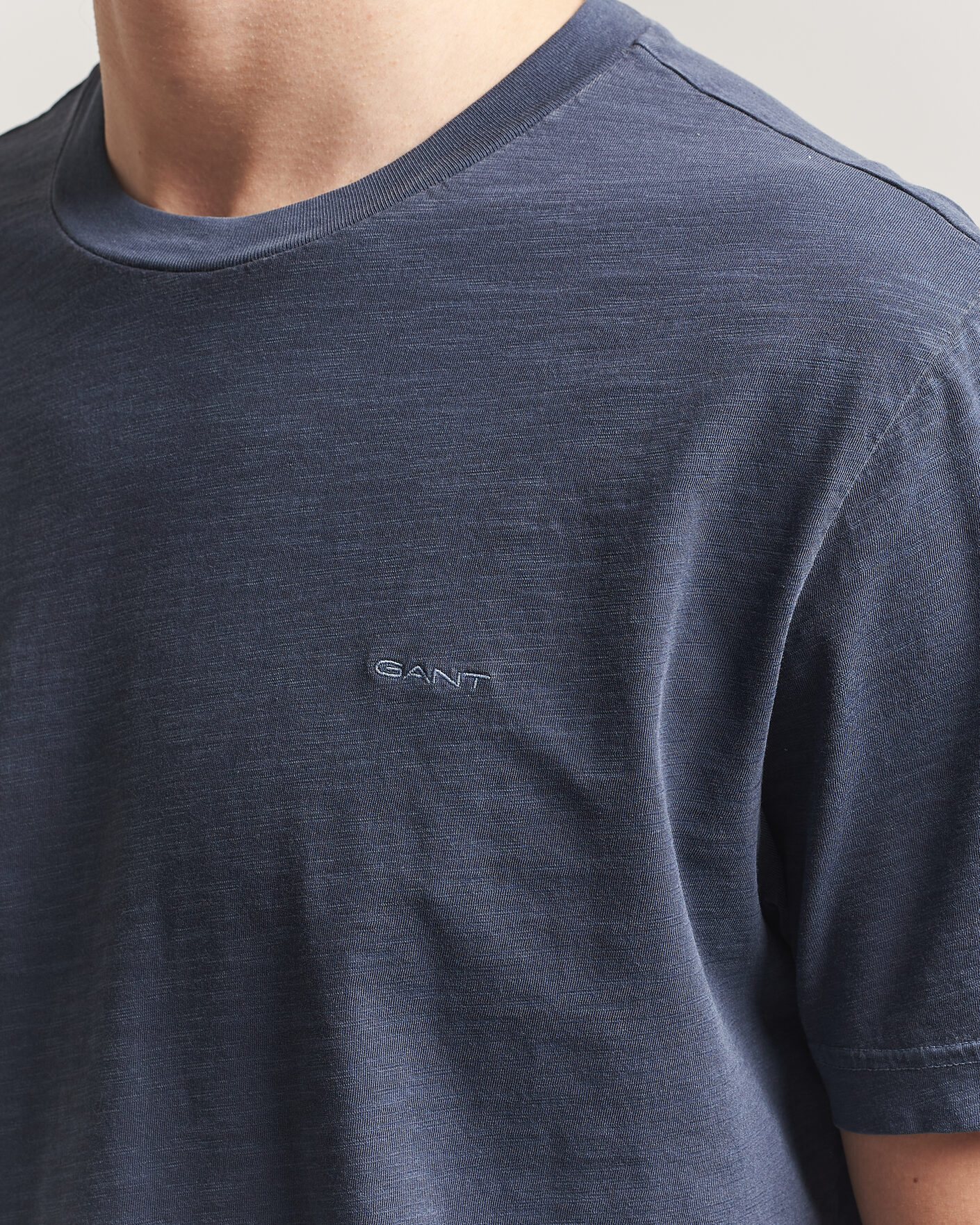 Hombres | Camisetas | Gant | Washed Slub T-Shirt Evening Blue