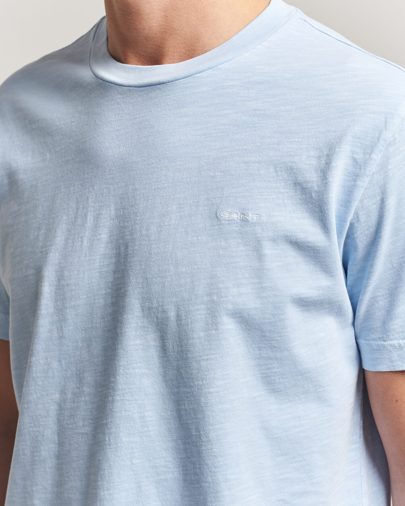Hombres | Camisetas | Gant | Washed Slub T-Shirt Fresh Blue