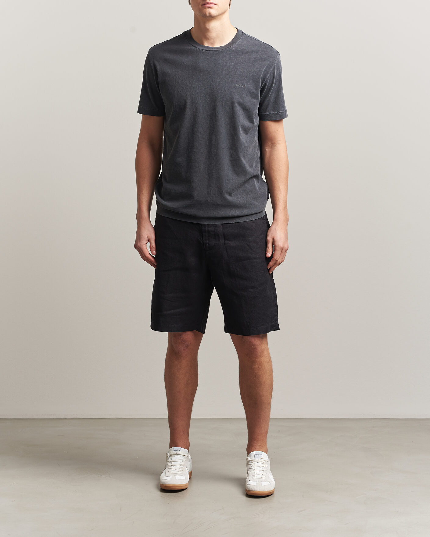 Hombres | Camisetas | GANT | Washed Slub T-Shirt Black
