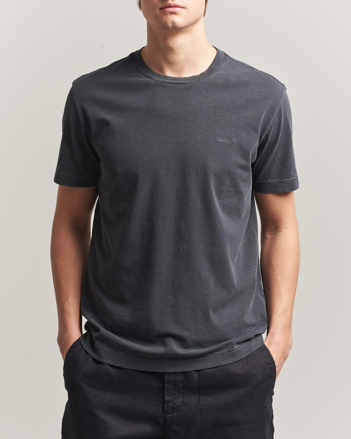 Hombres | Camisetas | Gant | Washed Slub T-Shirt Black