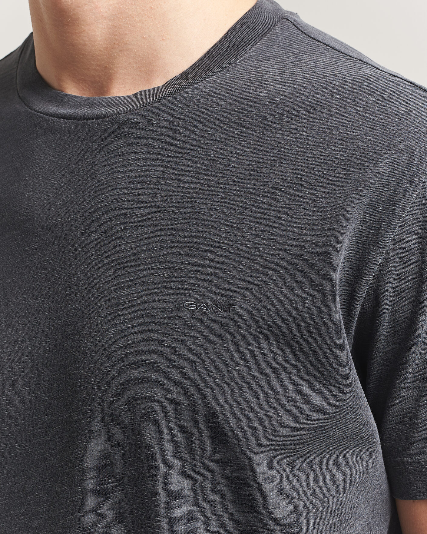 Hombres | Camisetas | GANT | Washed Slub T-Shirt Black