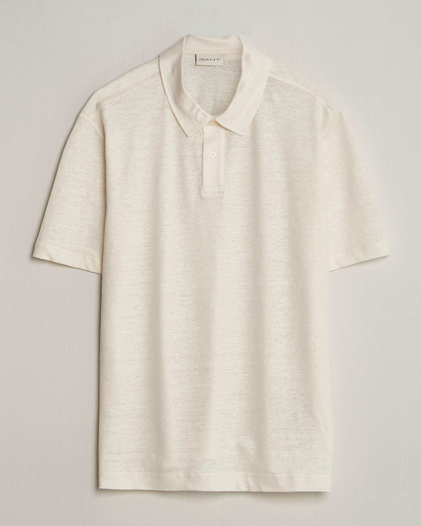 Hombres | Polos | GANT | Linen Polo Creamed White