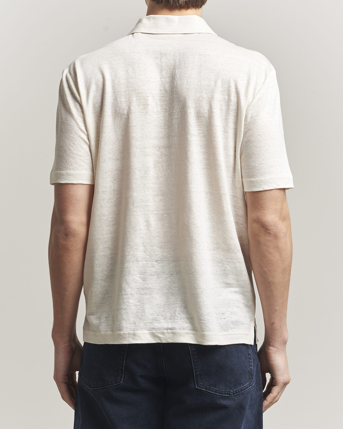 Hombres | Polos | Gant | Linen Polo Creamed White