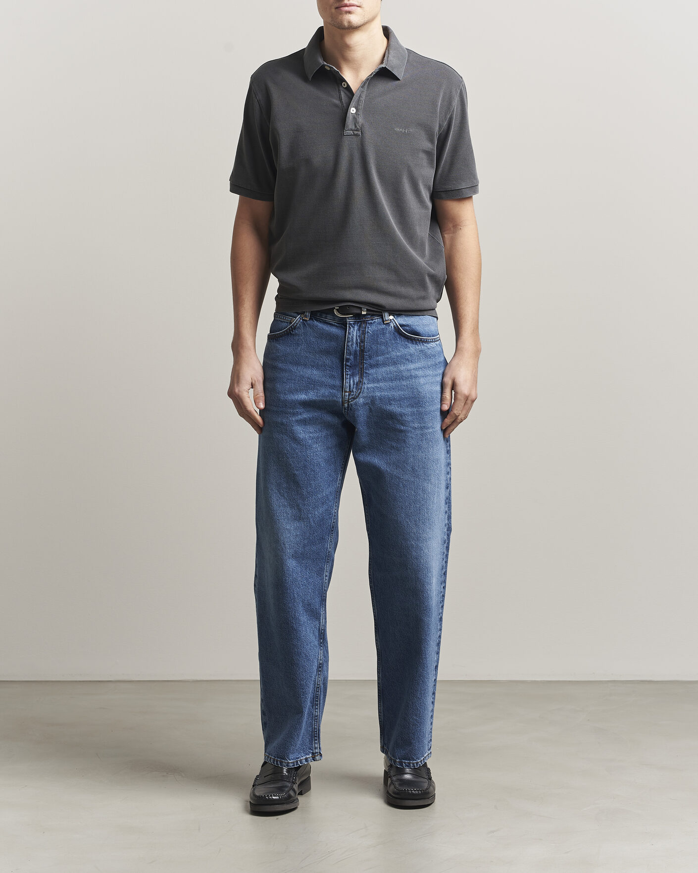 Hombres | Polos | GANT | Sunfaded Polo Black