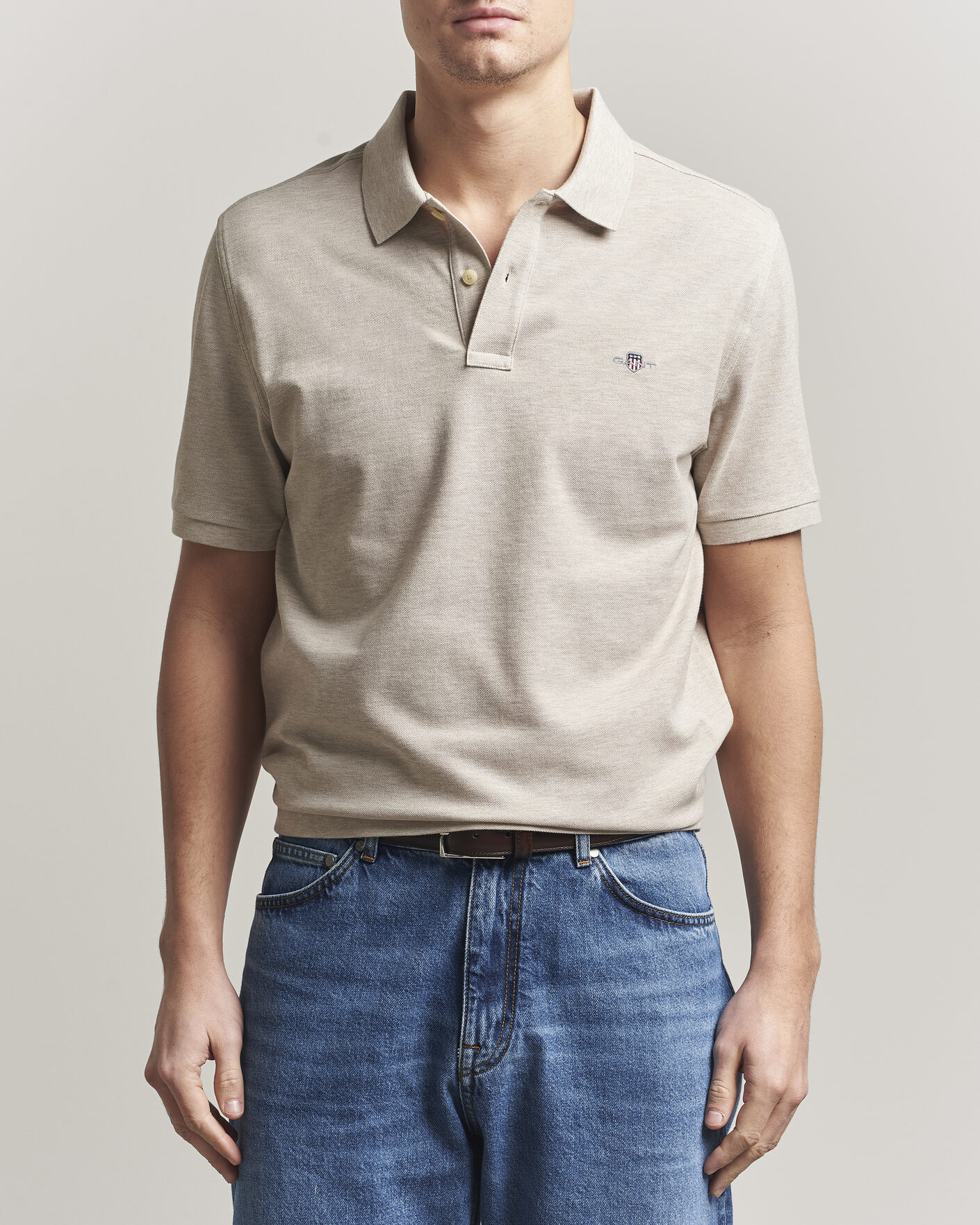 Hombres | Polos | Gant | The Original Polo Oat Melange