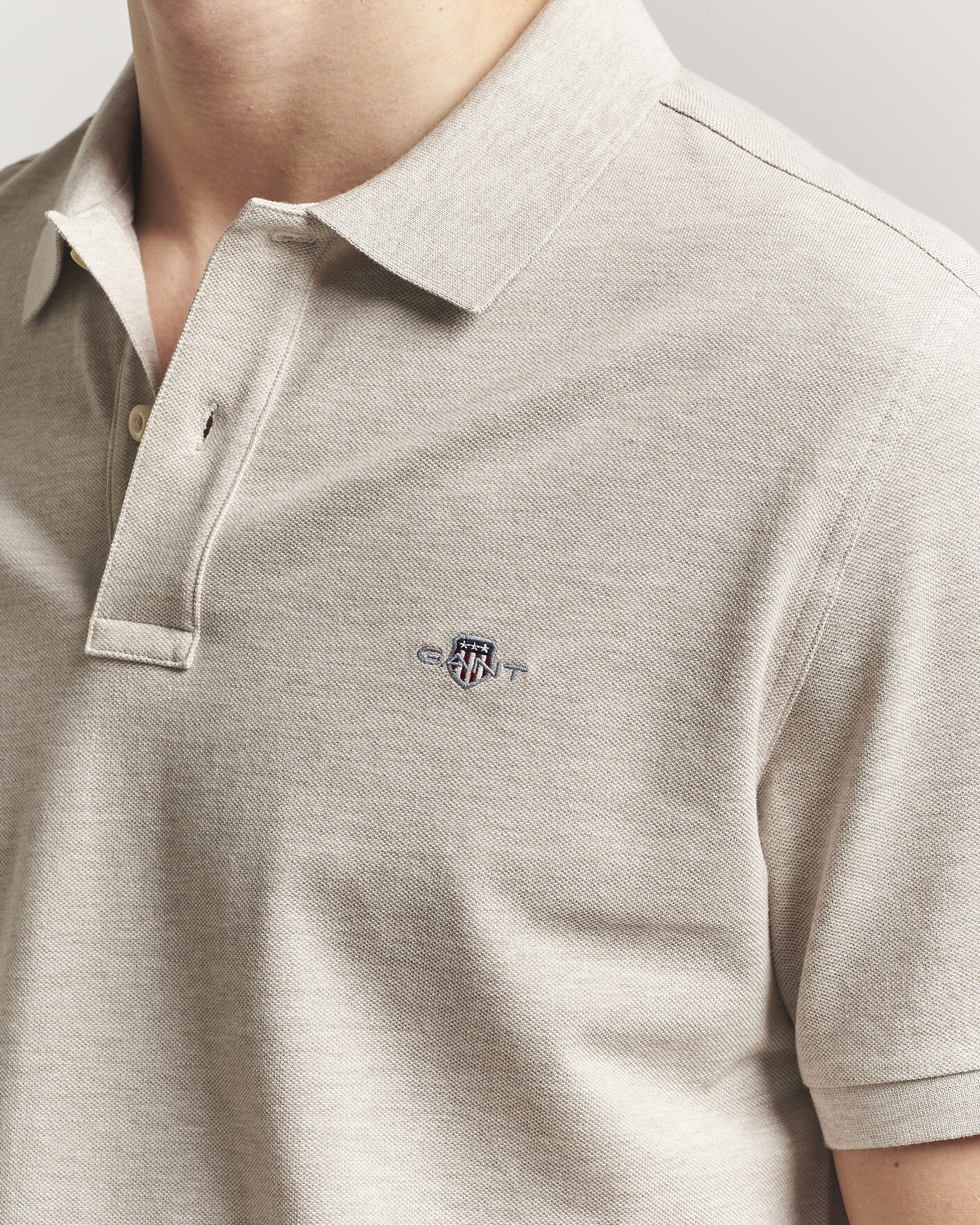 Hombres | Polos | GANT | The Original Polo Oat Melange