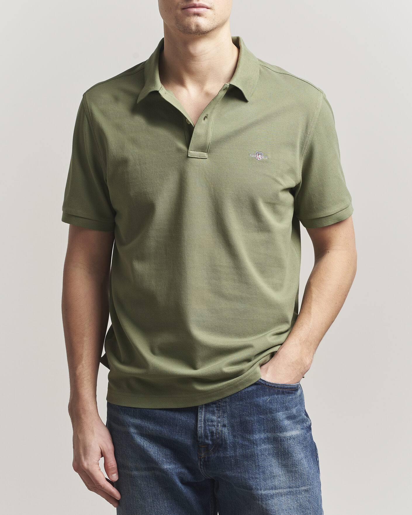 Hombres | Polos | Gant | The Original Polo Dry Herb Green