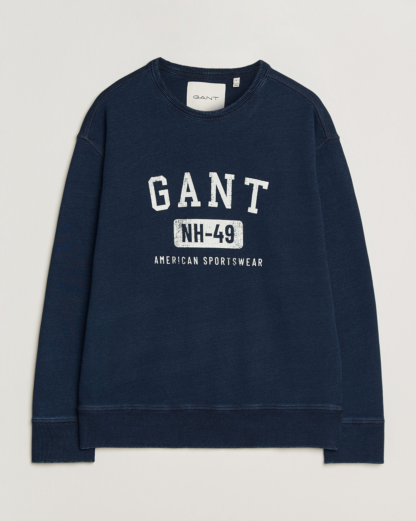 Hombres | Jerséis y prendas de punto | Gant | Indigo Graphic Sweatshirt Dark Blue