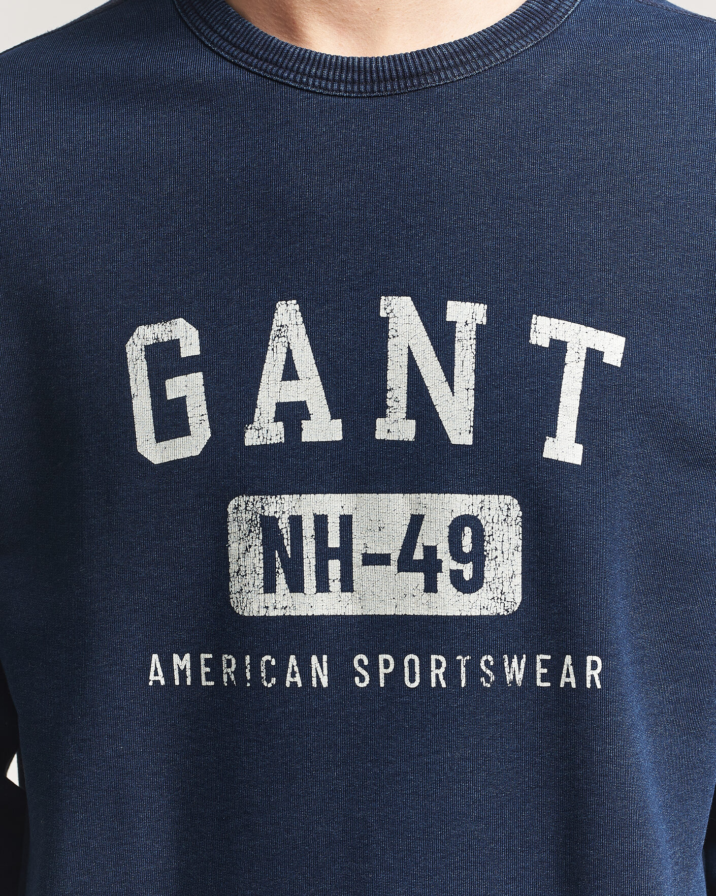 Hombres | Jerséis y prendas de punto | Gant | Indigo Graphic Sweatshirt Dark Blue