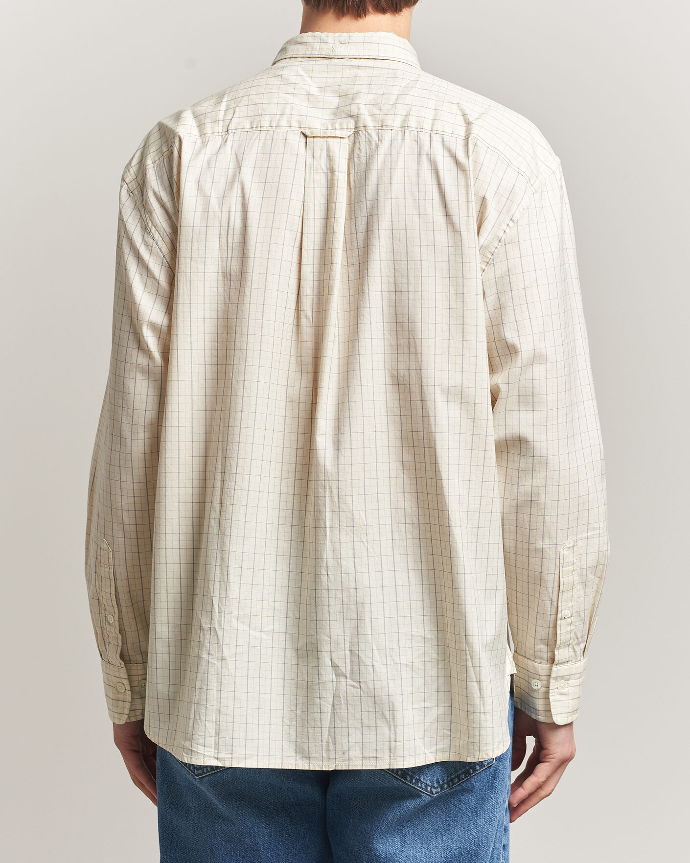 Hombres | Camisas | GANT | Relaxed Fit Dreamy Oxford Checked Shirt Creamed White