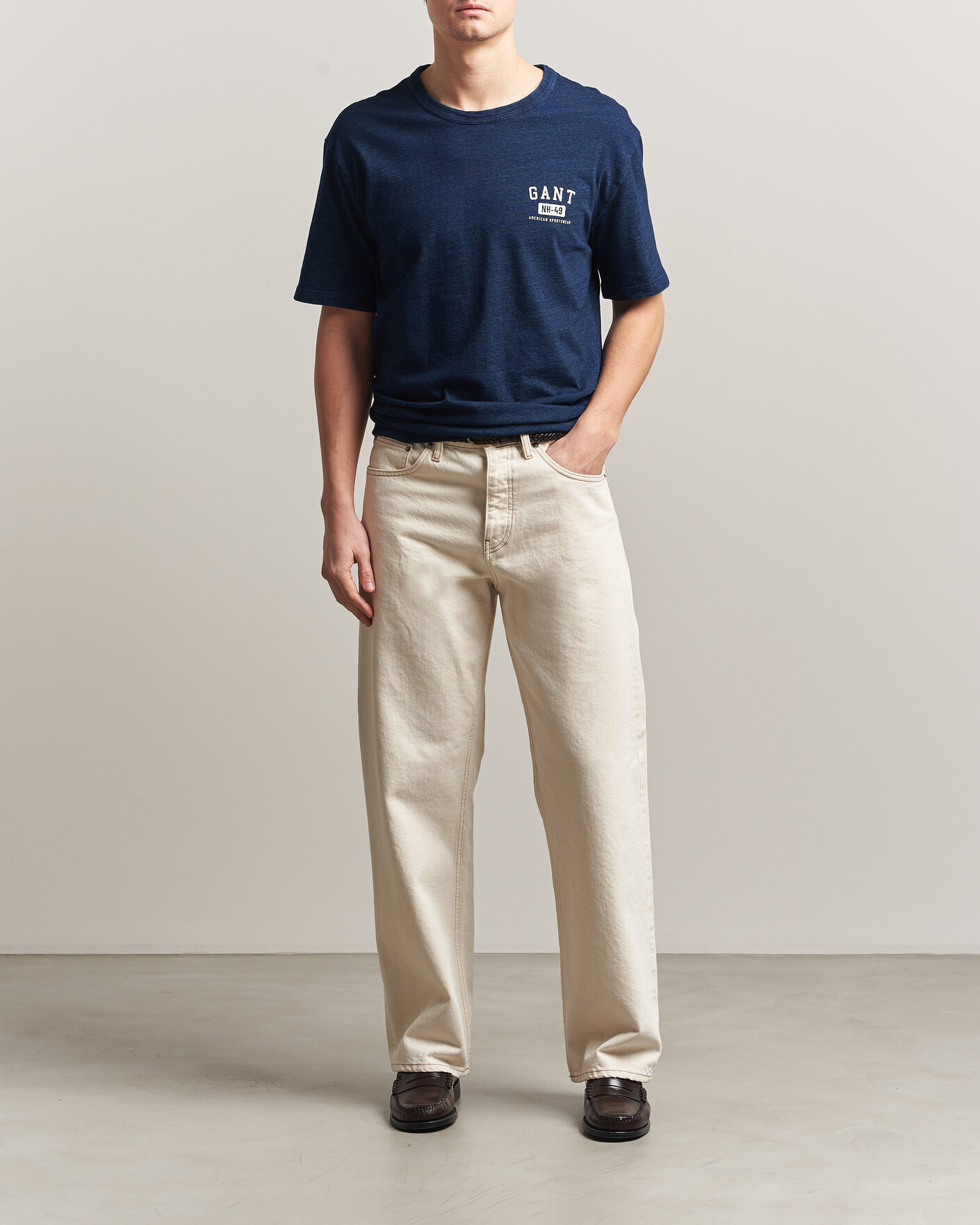 Hombres | Camisetas | Gant | Indigo Graphic T-Shirt Dark Blue