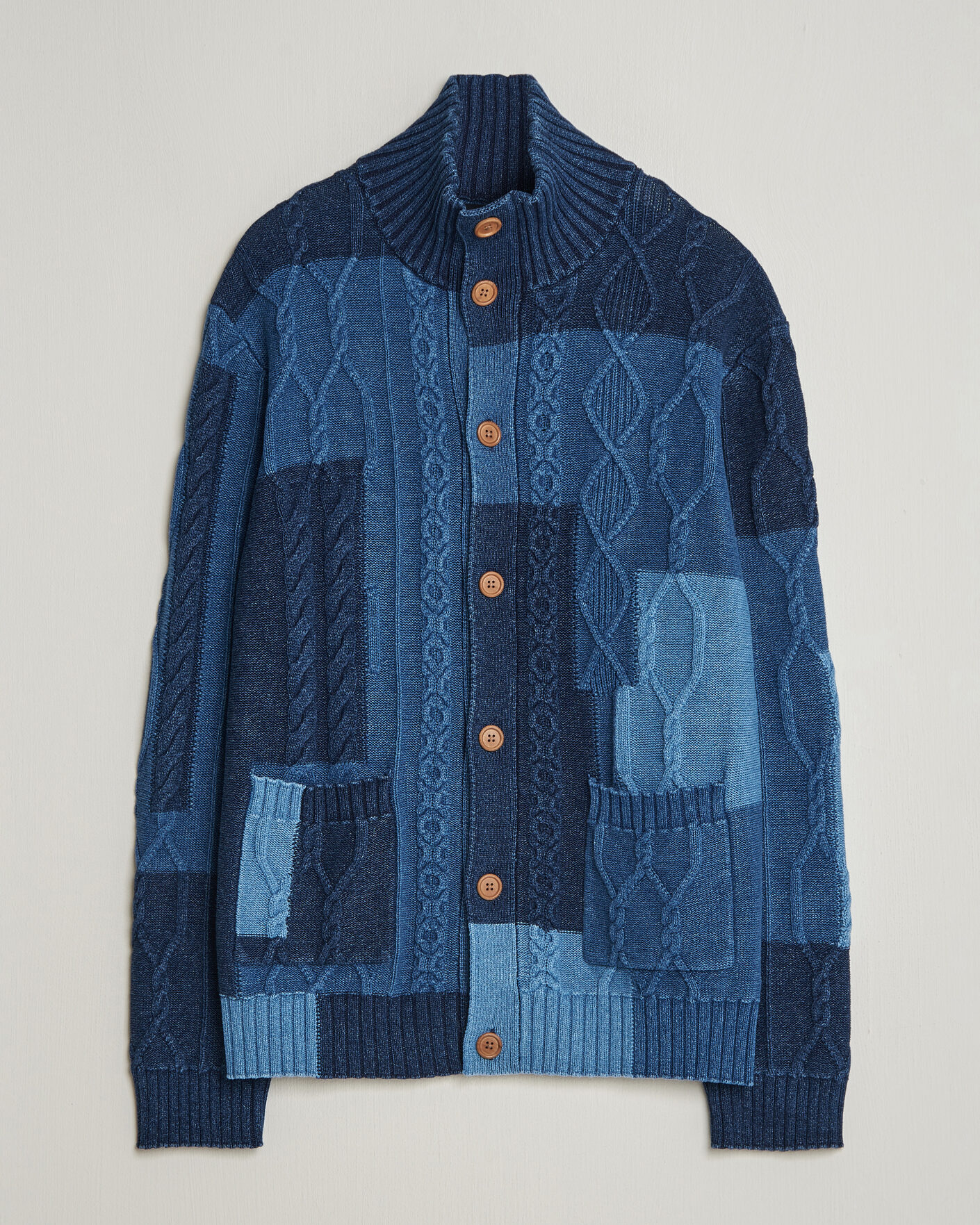 Hombres | Jerséis y prendas de punto | GANT | Indigo Cotton Cable Cardigan Rich Navy