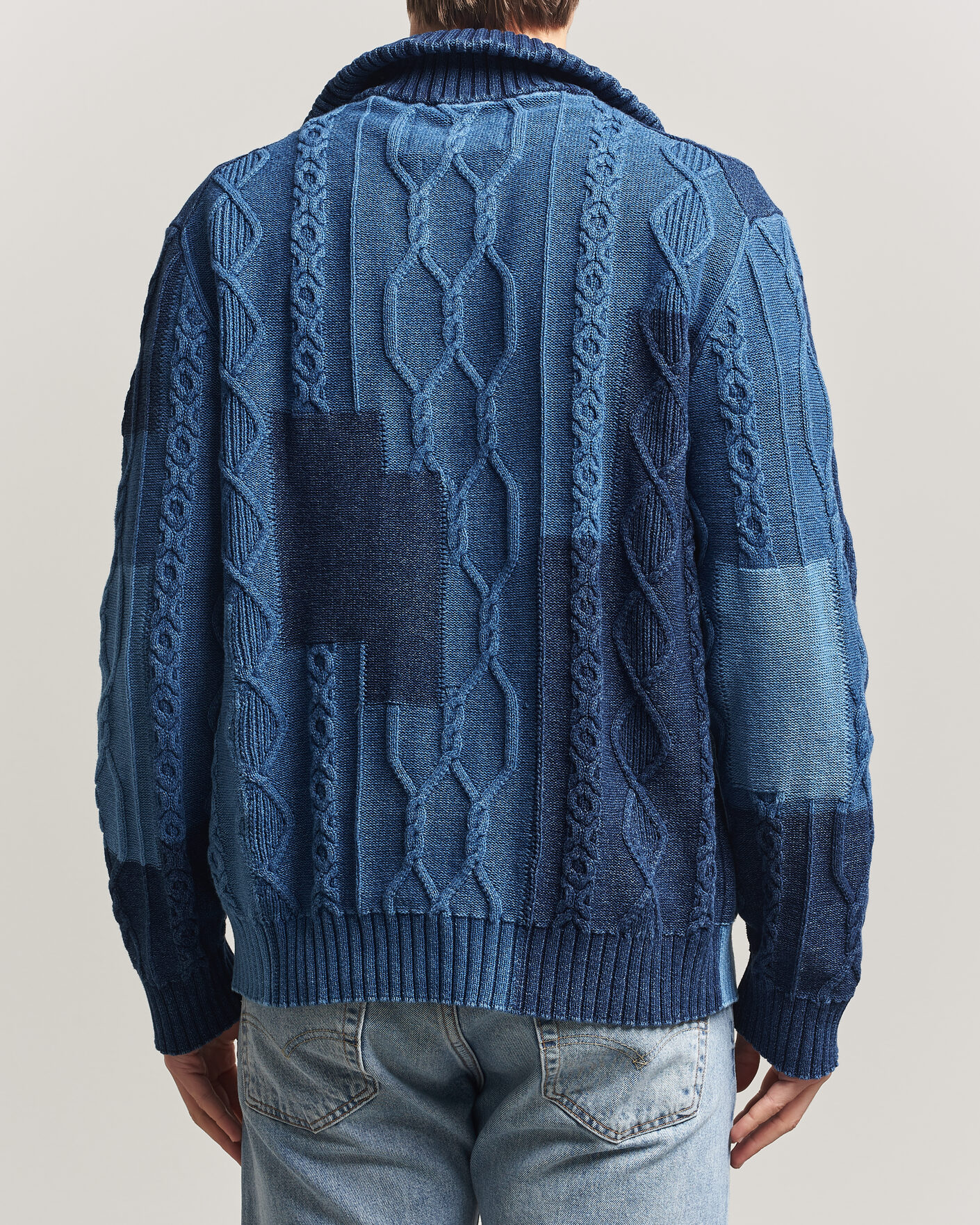 Hombres | Jerséis y prendas de punto | Gant | Indigo Cotton Cable Cardigan Rich Navy