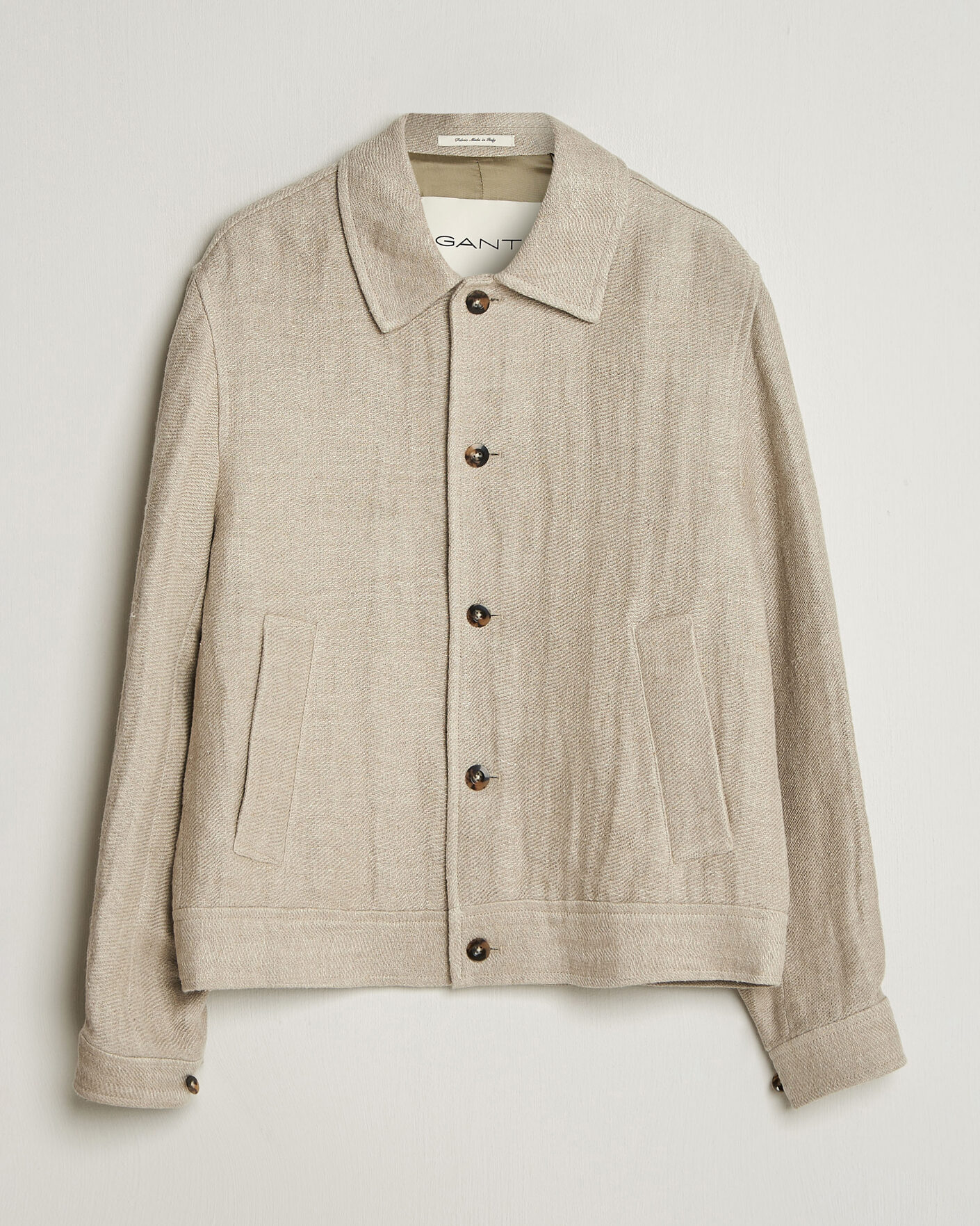 Hombres | Abrigos y chaquetas | Gant | Washed Linen Jacket Light Taupe