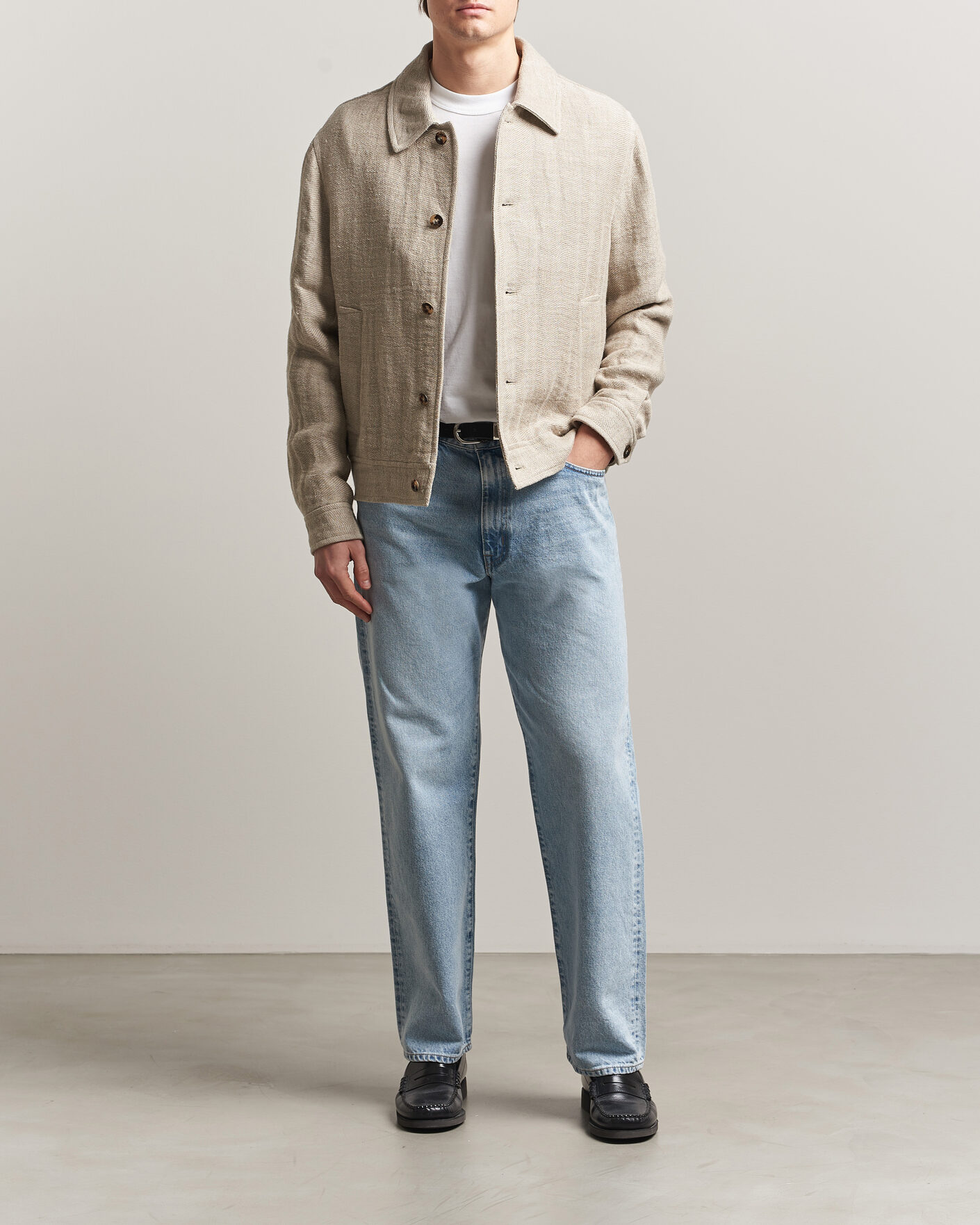 Hombres | Abrigos y chaquetas | Gant | Washed Linen Jacket Light Taupe