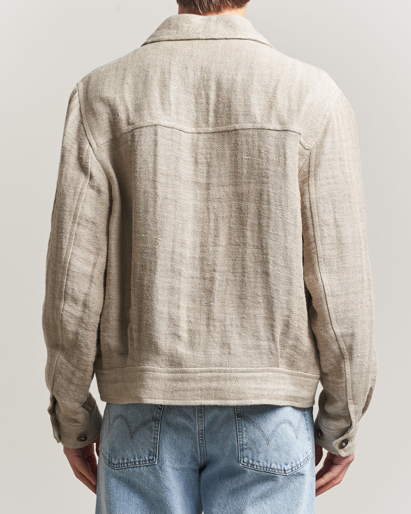 Hombres | Abrigos y chaquetas | Gant | Washed Linen Jacket Light Taupe
