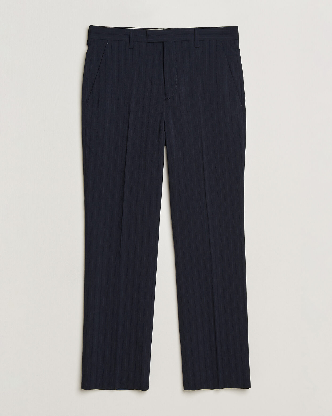 Hombres | Pantalones | GANT | Tonal Pinstriped Suit Pants Evening Blue