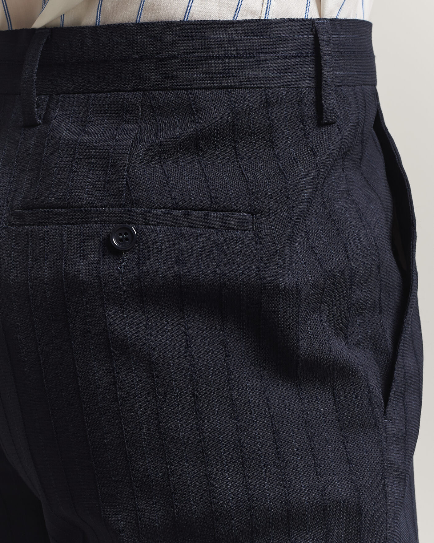 Hombres | Pantalones | Gant | Tonal Pinstriped Suit Pants Evening Blue