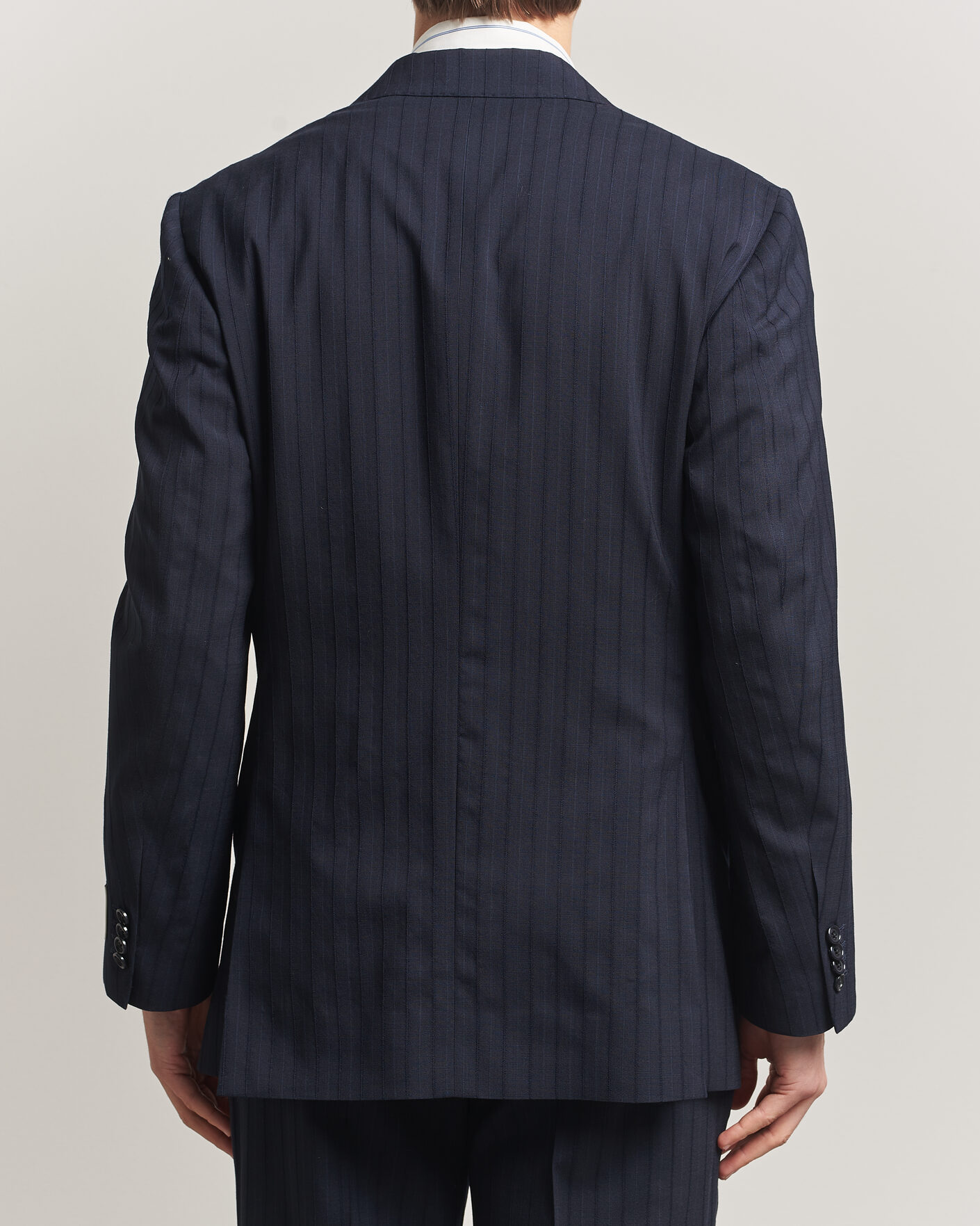 Hombres | Blazers | Gant | Tonal Pinstriped Suit Blazer Evening Blue