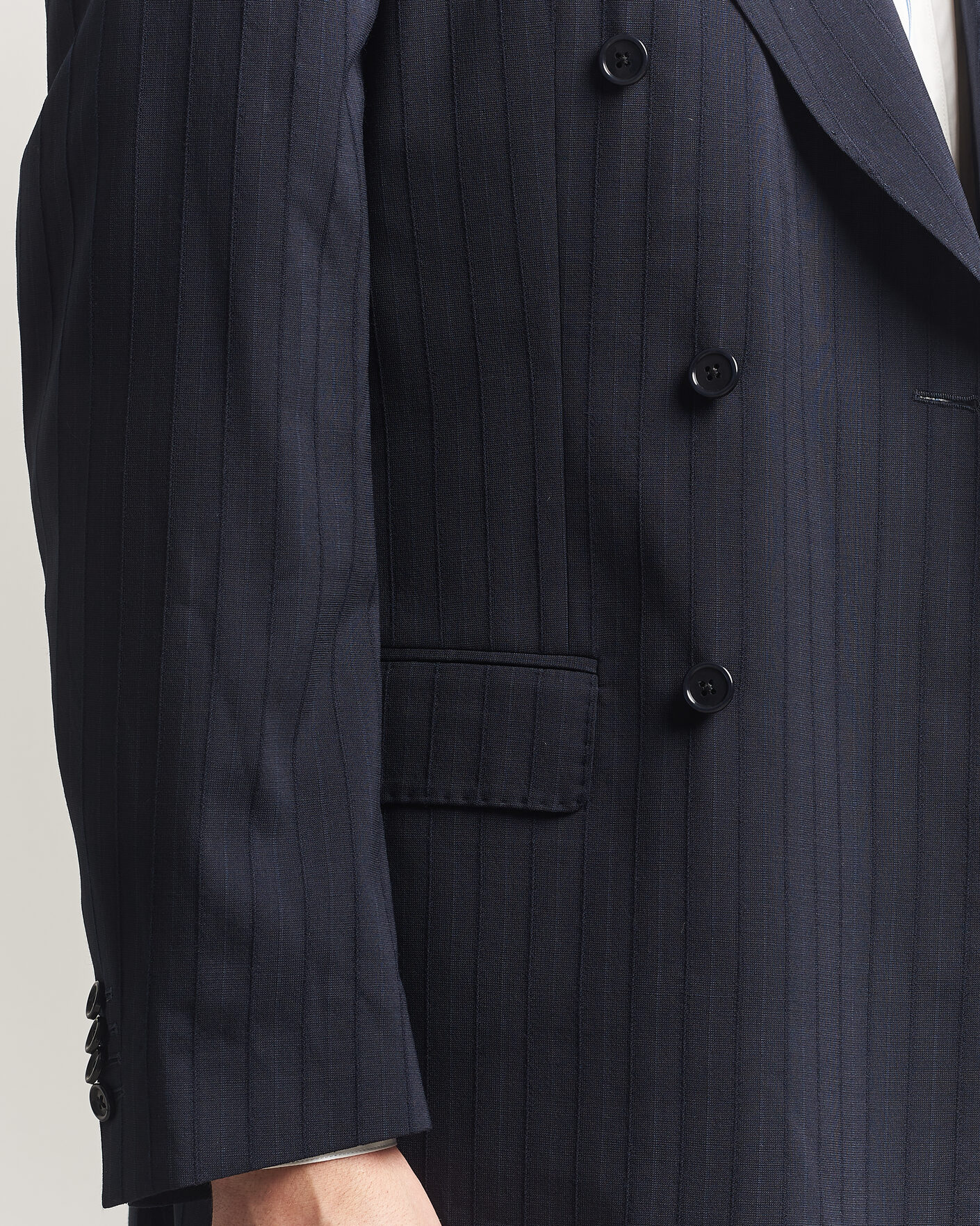 Hombres | Blazers | GANT | Tonal Pinstriped Suit Blazer Evening Blue