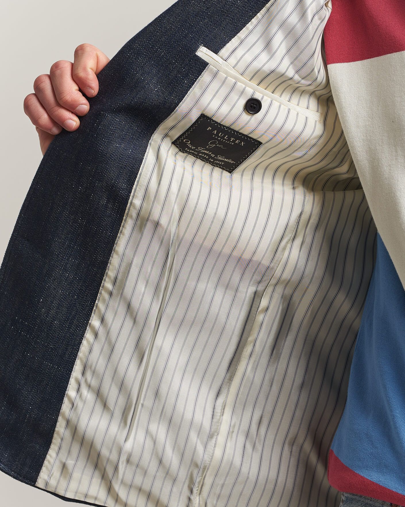 Hombres | Blazers | GANT | Cotton Indigo Club Blazer Dark Blue Raw