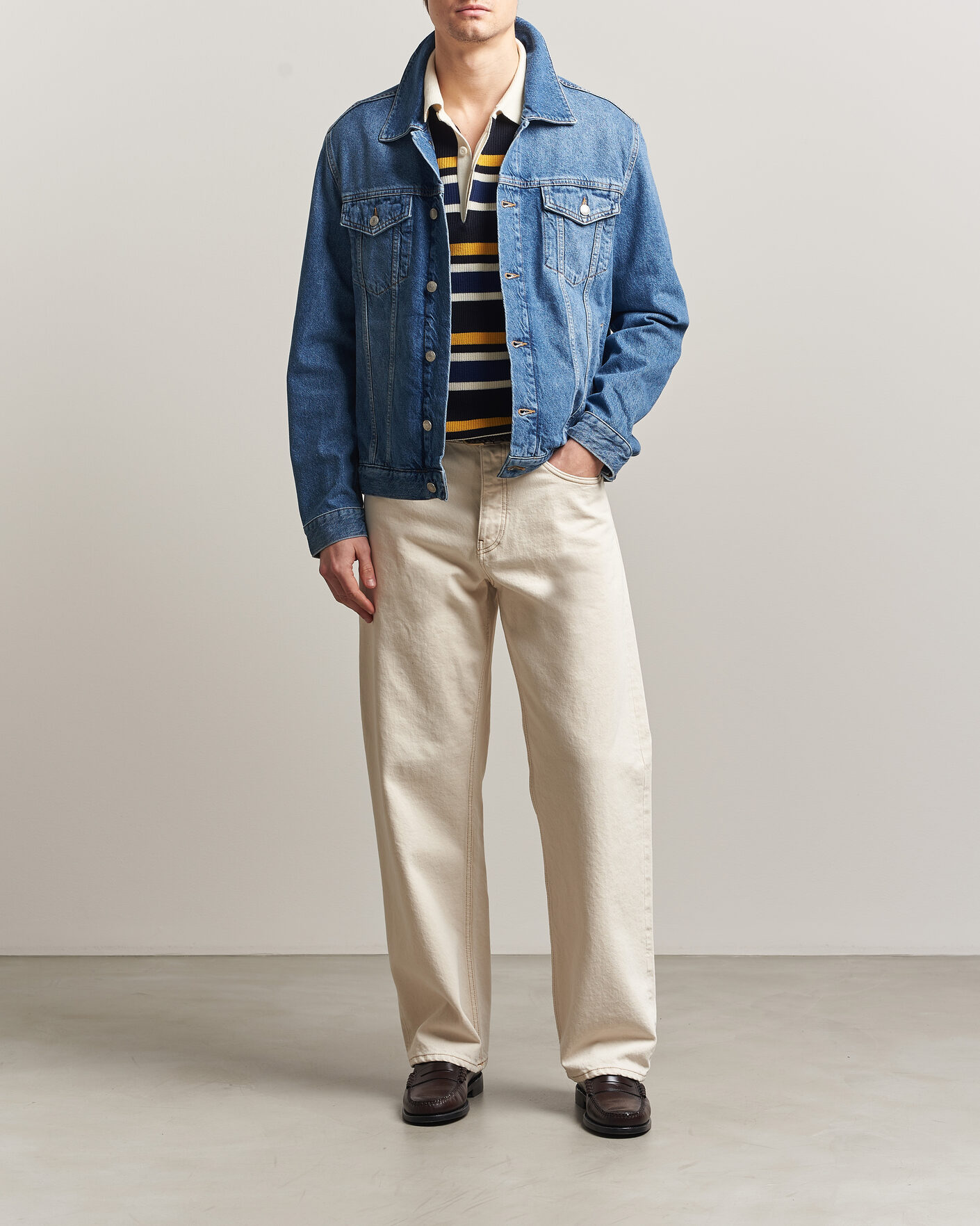 Hombres | Abrigos y chaquetas | GANT | Denim Trucker Jacket Mid Blue