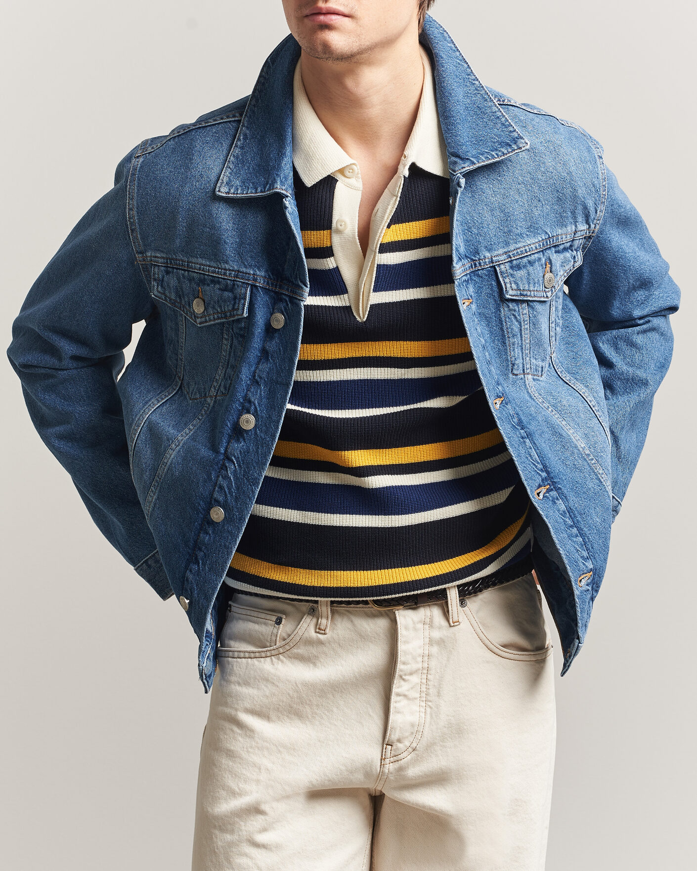 Hombres | Abrigos y chaquetas | GANT | Denim Trucker Jacket Mid Blue