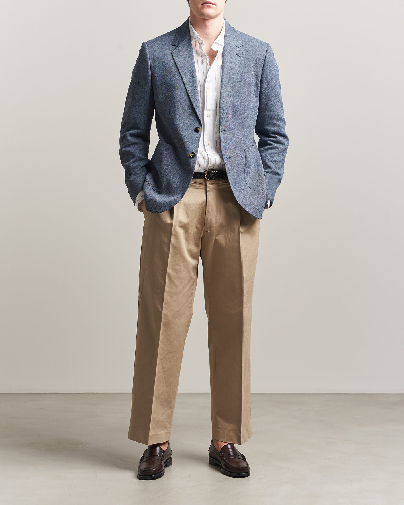 Hombres | Blazers | Gant | Two Tone Jersey Pique Blazer Salty Sea