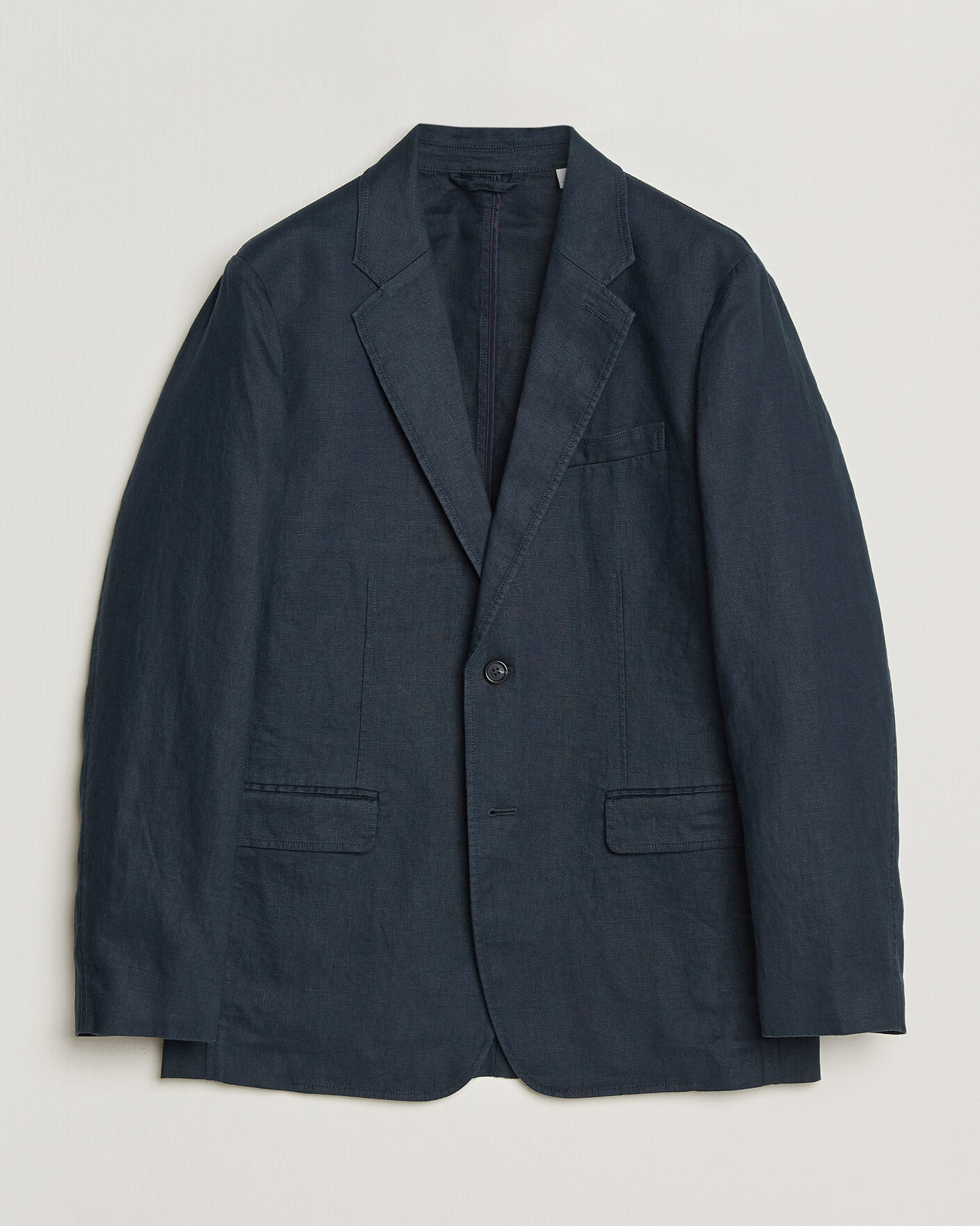 Hombres | Blazers | Gant | Garment Dyed Linen Blazer Evening Blue