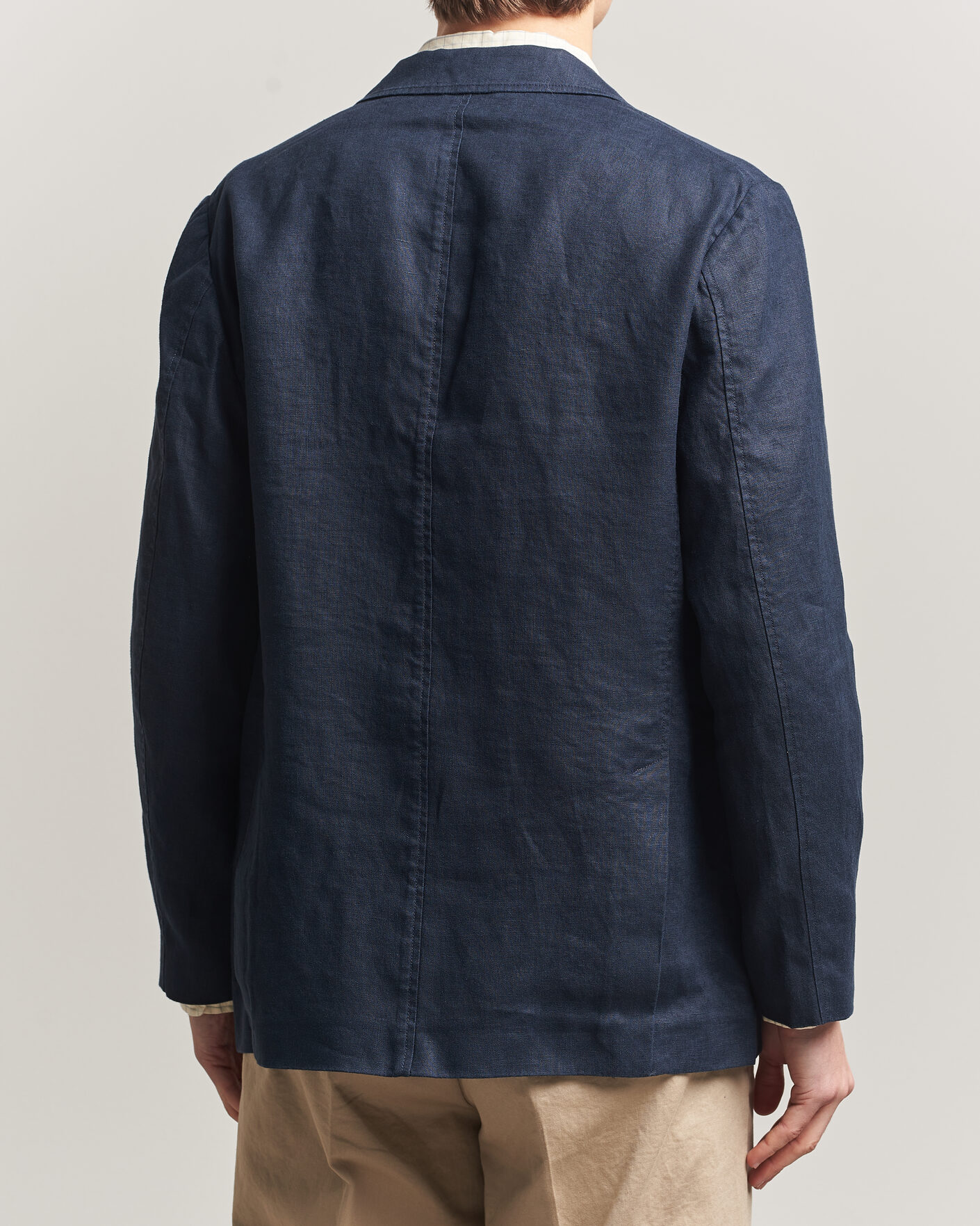 Hombres | Blazers | Gant | Garment Dyed Linen Blazer Evening Blue