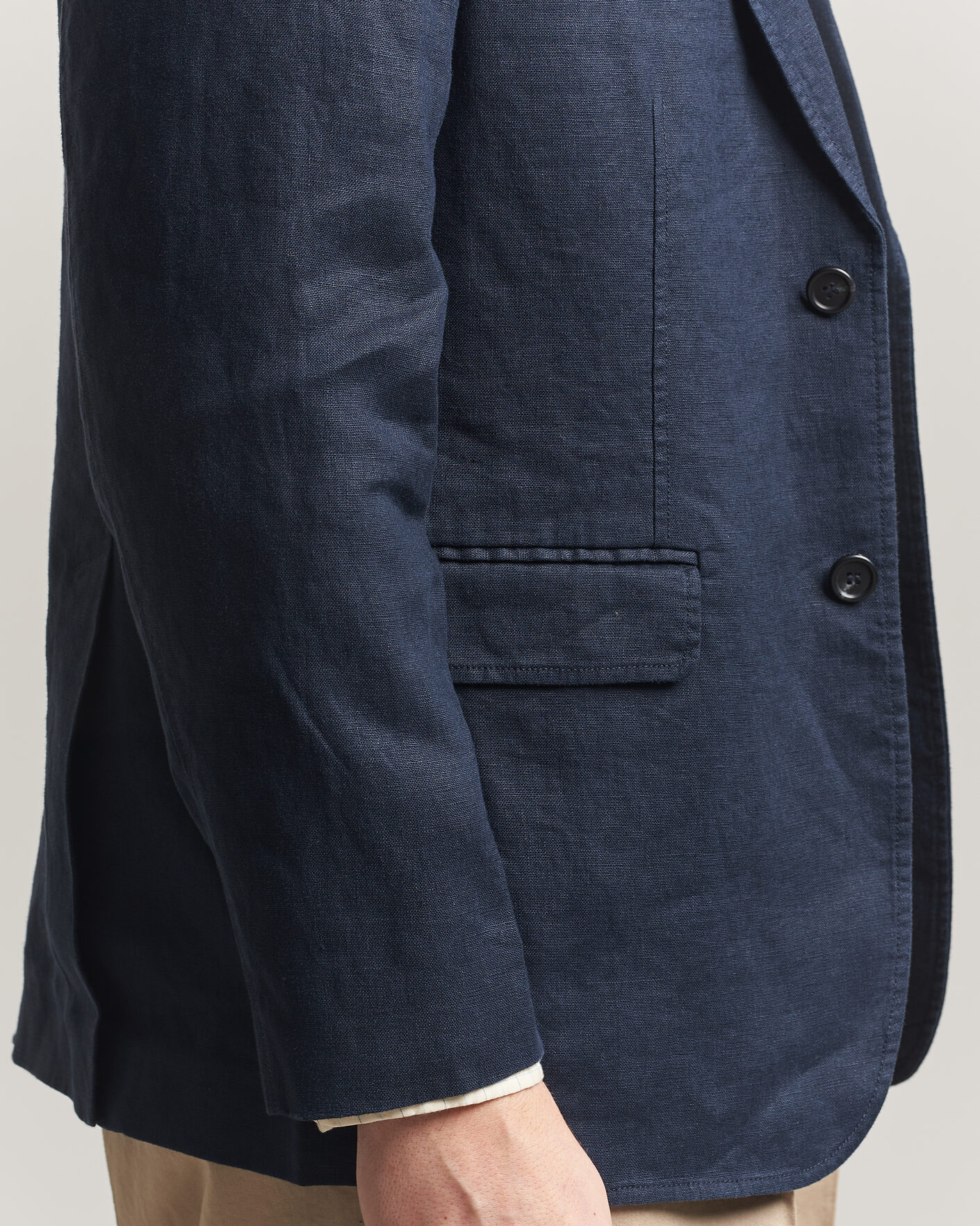Hombres | Blazers | GANT | Garment Dyed Linen Blazer Evening Blue