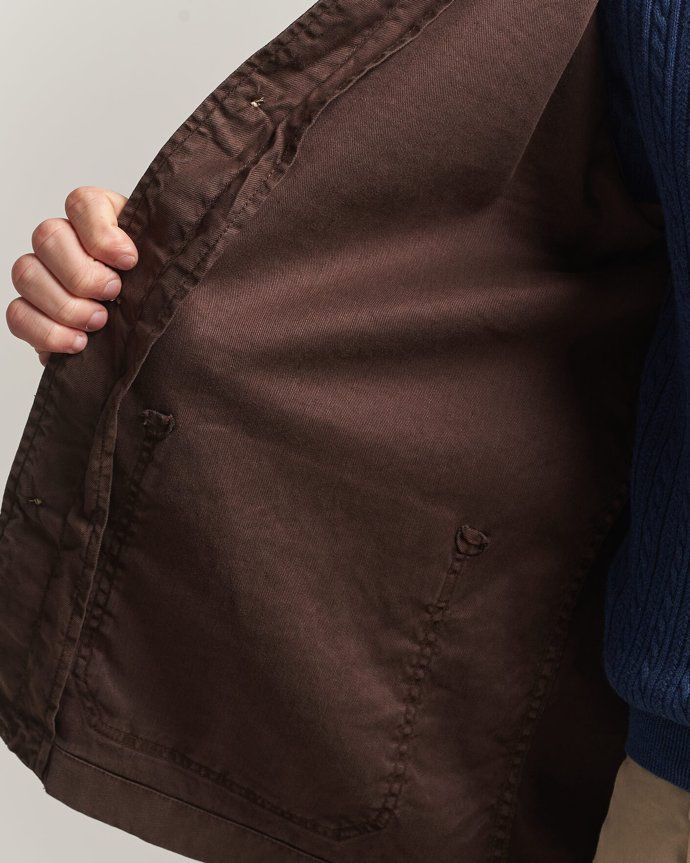 Hombres | Camisas | Gant | Regular Fit Cotton/Linen Overshirt Rich Brown