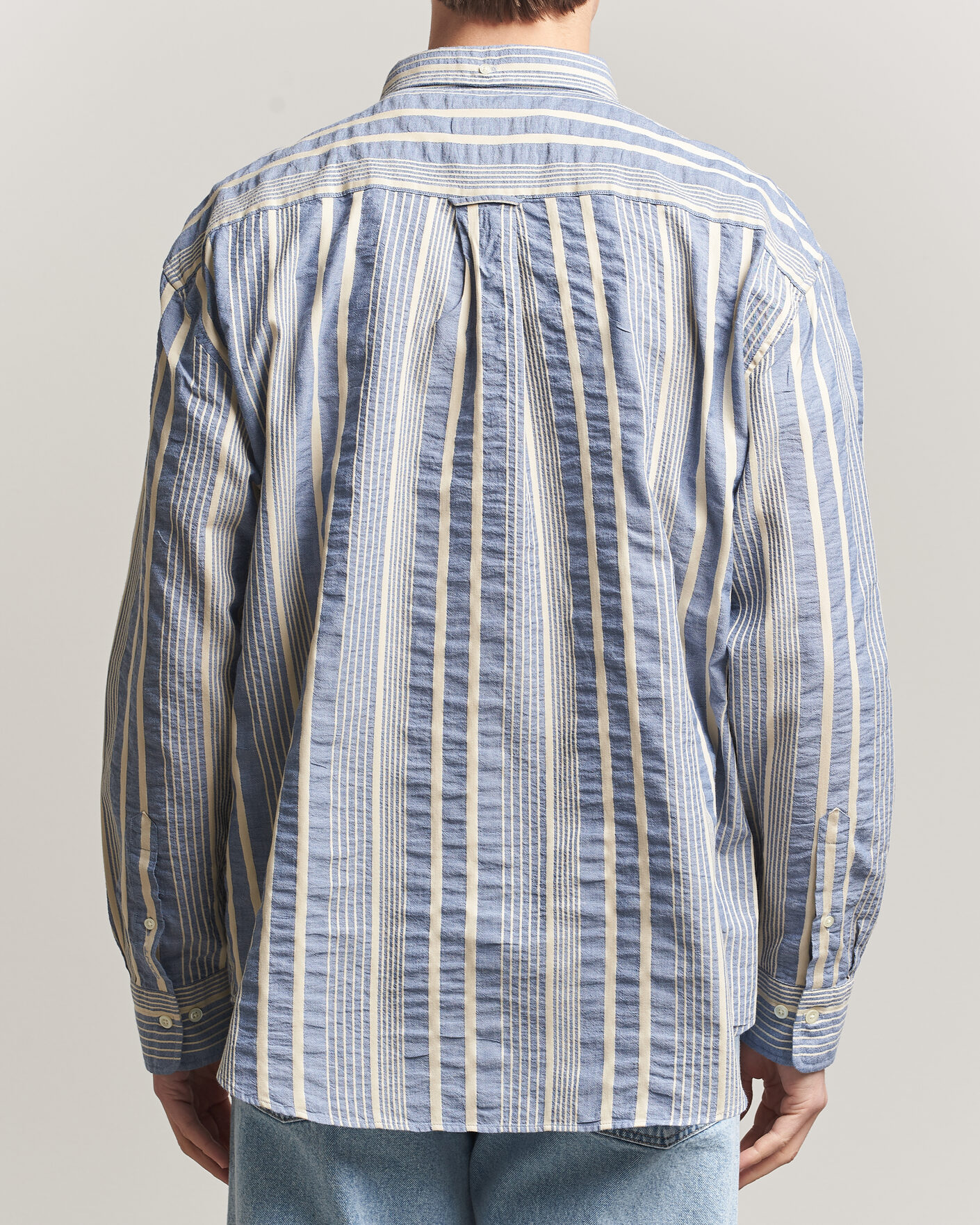 Hombres | Camisas | Gant | Relaxed Fit Seersucker Striped Shirt Vintage Blue