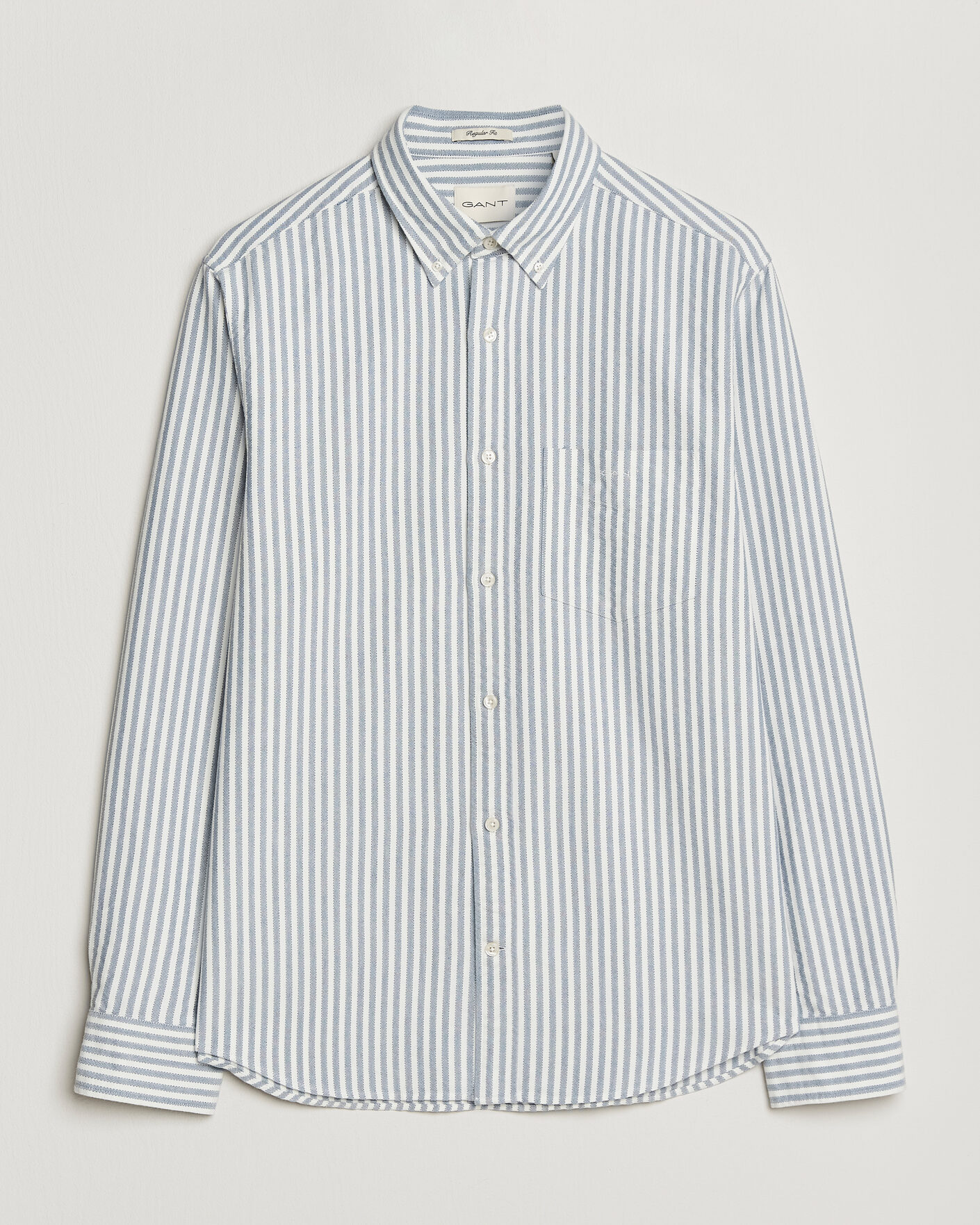Hombres | Camisas | Gant | Regular Fit Textured Striped Shirt Vintage Blue
